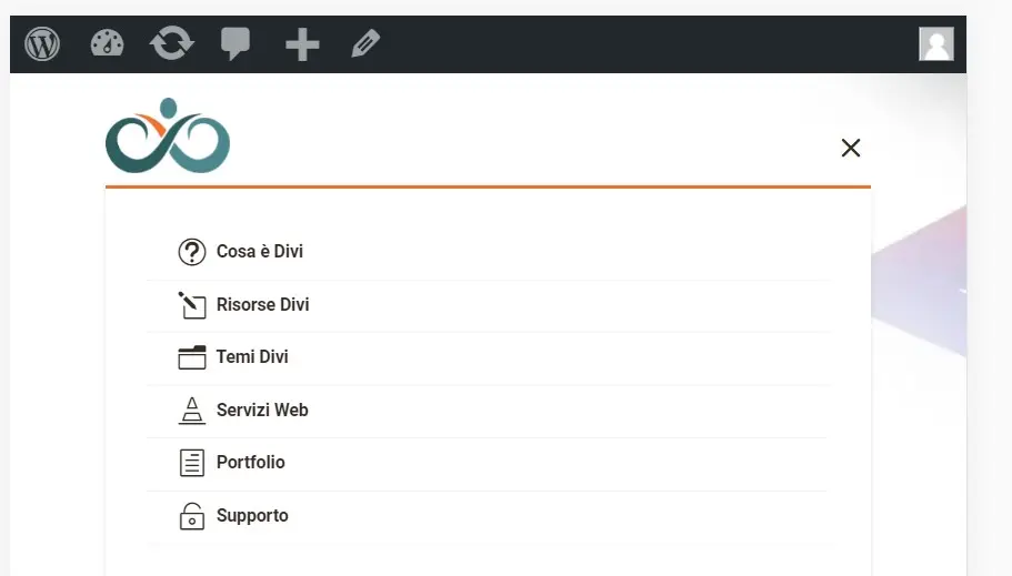 Menu Divi Cambia Icona quando lo apri Menu Divi Cambia Icona quando lo apri